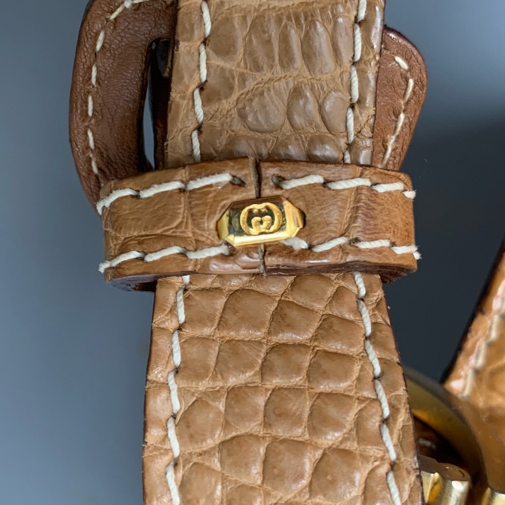 (2) RARE GUCCI 80s Trunk Croc - Picture 10 of 16